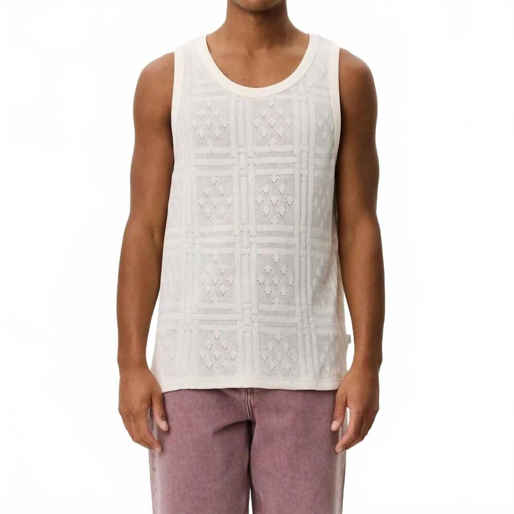 NEW LES DEUX huxley pointelle tank top in eggnog white